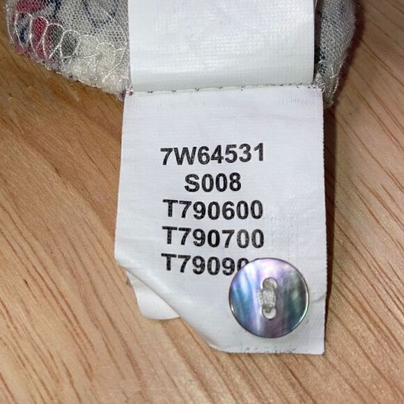 Lucky Brand, Short Sleeve 1/4 Button Down Boho Patterned Top Small Women - Picture 7 of 11